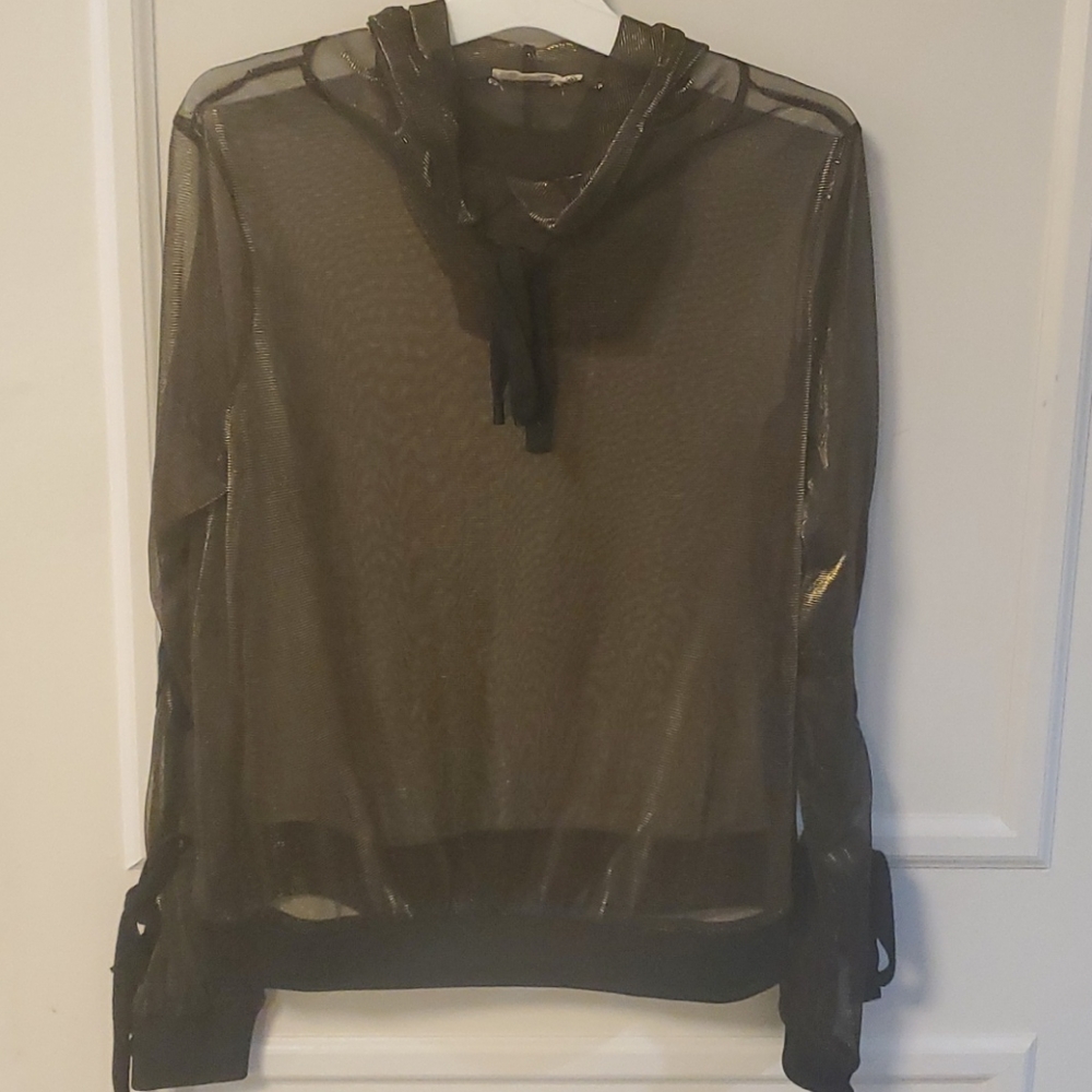 Gold mesh hoodie